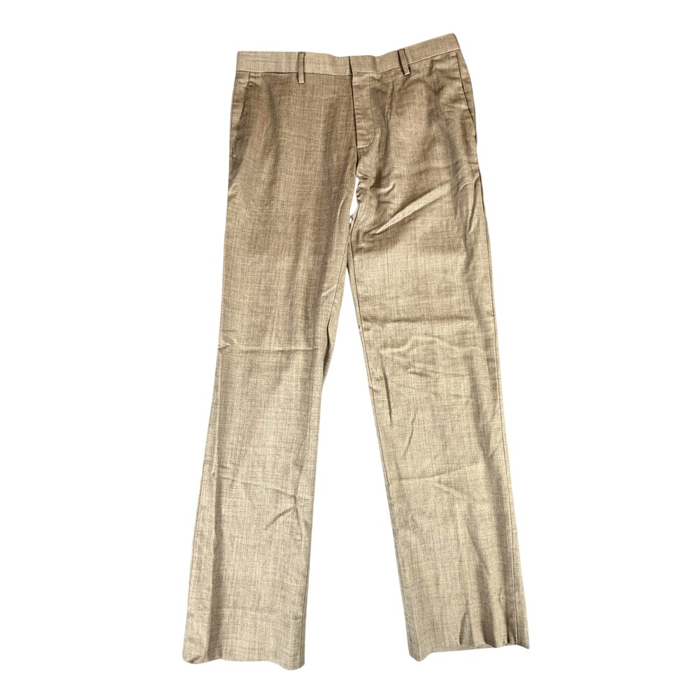 Banana Republic Dress Pants Mens 35x32.5 Taupe Grey Wool Tailored Slim Straight